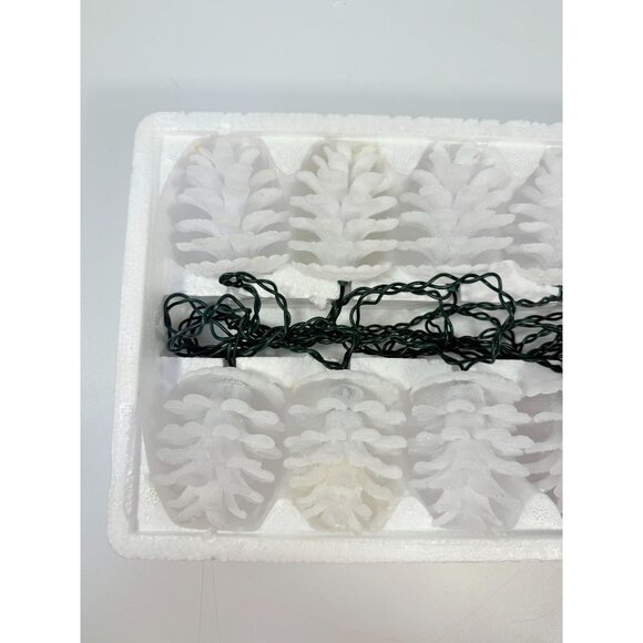 Christmas Lights Pine Cone String Light 10 Light Set Green Strand In Box Hoferts - Picture 9 of 10